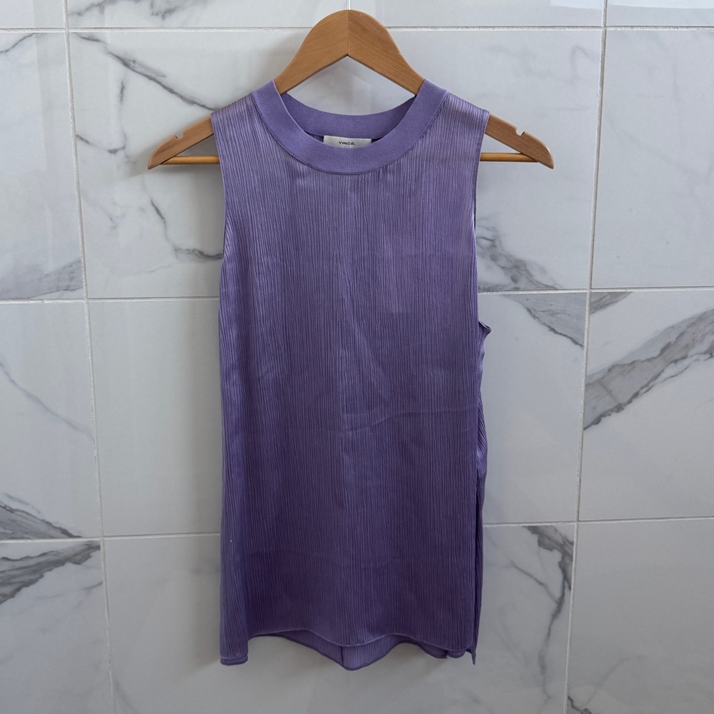 NWT lavender purple Rib-Trim Shell Vince tank top - medium - super gorgeous